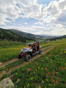 off road vehicle in a field