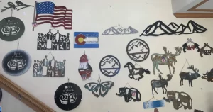 metal wall art in various designs