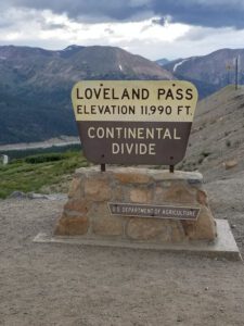 Loveland Pass Summit sign