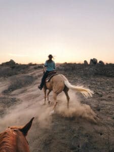 Riding into the sunset